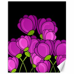 Purple tulips Canvas 11  x 14  