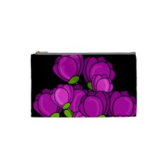 Purple tulips Cosmetic Bag (Small) 