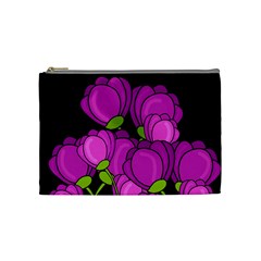 Purple tulips Cosmetic Bag (Medium) 