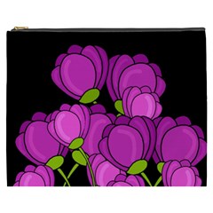 Purple tulips Cosmetic Bag (XXXL) 