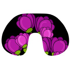 Purple tulips Travel Neck Pillows