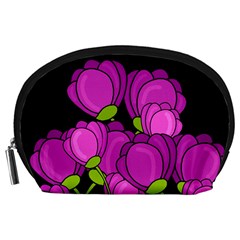 Purple tulips Accessory Pouches (Large) 