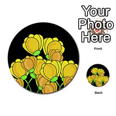 Yellow Tulips Multi-purpose Cards (round)  by Valentinaart
