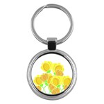 Yellow flowers Key Chains (Round)  Front