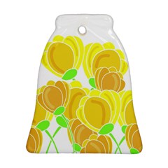 Yellow Flowers Bell Ornament (2 Sides) by Valentinaart