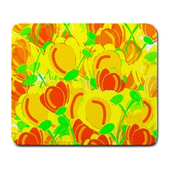 Yellow Garden Large Mousepads by Valentinaart