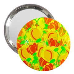 Yellow Garden 3  Handbag Mirrors by Valentinaart