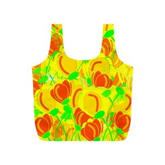 Yellow Garden Full Print Recycle Bags (s)  by Valentinaart