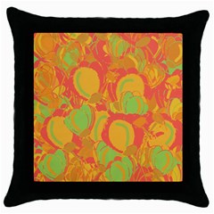 Orange Garden Throw Pillow Case (black) by Valentinaart