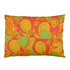 Orange Garden Pillow Case (two Sides) by Valentinaart