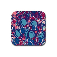 Blue Garden Rubber Coaster (square)  by Valentinaart
