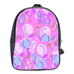 Pink Garden School Bags(large)  by Valentinaart