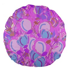 Pink Garden Large 18  Premium Flano Round Cushions by Valentinaart