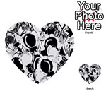 Black and white garden Multi-purpose Cards (Heart)  Front 28