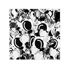 Black And White Garden Small Satin Scarf (square) by Valentinaart