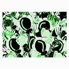 Green Abstract Garden Large Glasses Cloth (2-side) by Valentinaart