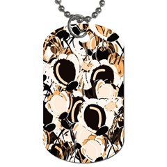 Orange Abstract Garden Dog Tag (two Sides) by Valentinaart