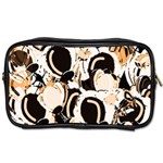 Orange abstract garden Toiletries Bags Front