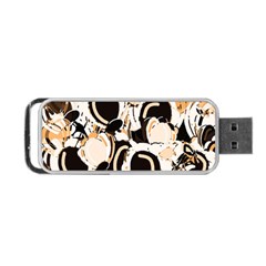 Orange Abstract Garden Portable Usb Flash (two Sides) by Valentinaart