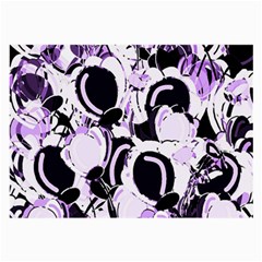 Purple Abstract Garden Large Glasses Cloth (2-side) by Valentinaart