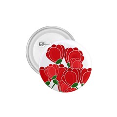 Red Floral Design 1 75  Buttons