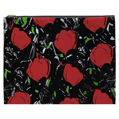 Red Roses Cosmetic Bag (xxxl)  by Valentinaart