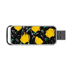 Yellow Roses 2 Portable Usb Flash (one Side) by Valentinaart