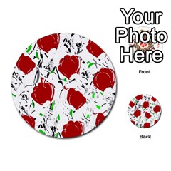 Red Roses 2 Multi-purpose Cards (round)  by Valentinaart