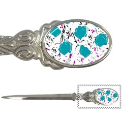 Cyan Roses Letter Openers by Valentinaart