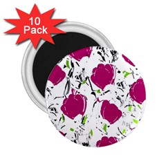 Magenta Roses 2 25  Magnets (10 Pack)  by Valentinaart