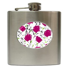 Magenta roses Hip Flask (6 oz)