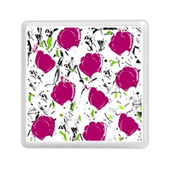 Magenta Roses Memory Card Reader (square)  by Valentinaart