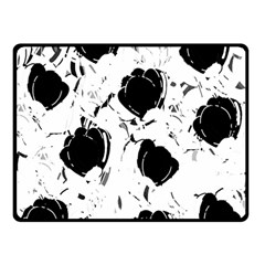 Black Roses Double Sided Fleece Blanket (small)  by Valentinaart