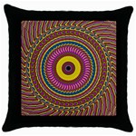 Ornament Mandala Throw Pillow Case (Black) Front