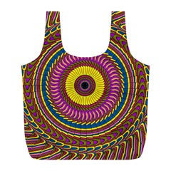 Ornament Mandala Full Print Recycle Bags (l)  by designworld65