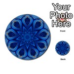 Blue Blossom Mandala Multi-purpose Cards (Round)  Front 39