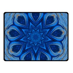 Blue Blossom Mandala Double Sided Fleece Blanket (small) 