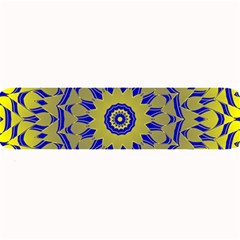 Yellow Blue Gold Mandala Large Bar Mats by designworld65