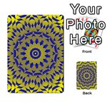 Yellow Blue Gold Mandala Multi-purpose Cards (Rectangle)  Back 2