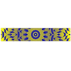 Yellow Blue Gold Mandala Flano Scarf (large) by designworld65