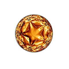 Elegant Gold Copper Shiny Elegant Christmas Star Hat Clip Ball Marker (4 Pack) by yoursparklingshop