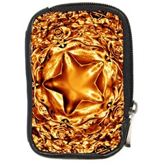 Elegant Gold Copper Shiny Elegant Christmas Star Compact Camera Cases by yoursparklingshop