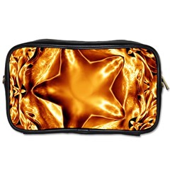 Elegant Gold Copper Shiny Elegant Christmas Star Toiletries Bags 2-side by yoursparklingshop