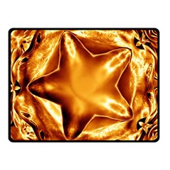 Elegant Gold Copper Shiny Elegant Christmas Star Fleece Blanket (small) by yoursparklingshop