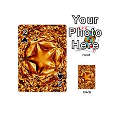 Elegant Gold Copper Shiny Elegant Christmas Star Playing Cards 54 (mini)  by yoursparklingshop