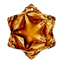 Elegant Gold Copper Shiny Elegant Christmas Star Ornament (snowflake)  by yoursparklingshop