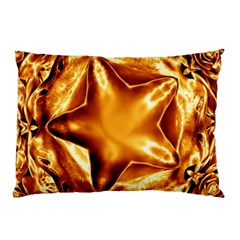 Elegant Gold Copper Shiny Elegant Christmas Star Pillow Case (two Sides) by yoursparklingshop