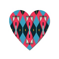 Triangles Stripes And Other Shapes                                                                                                         			magnet (heart) by LalyLauraFLM