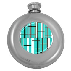 Black And White Stripes                                                                                                          			hip Flask (5 Oz) by LalyLauraFLM