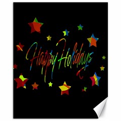 Happy Holidays Canvas 11  X 14   by Valentinaart